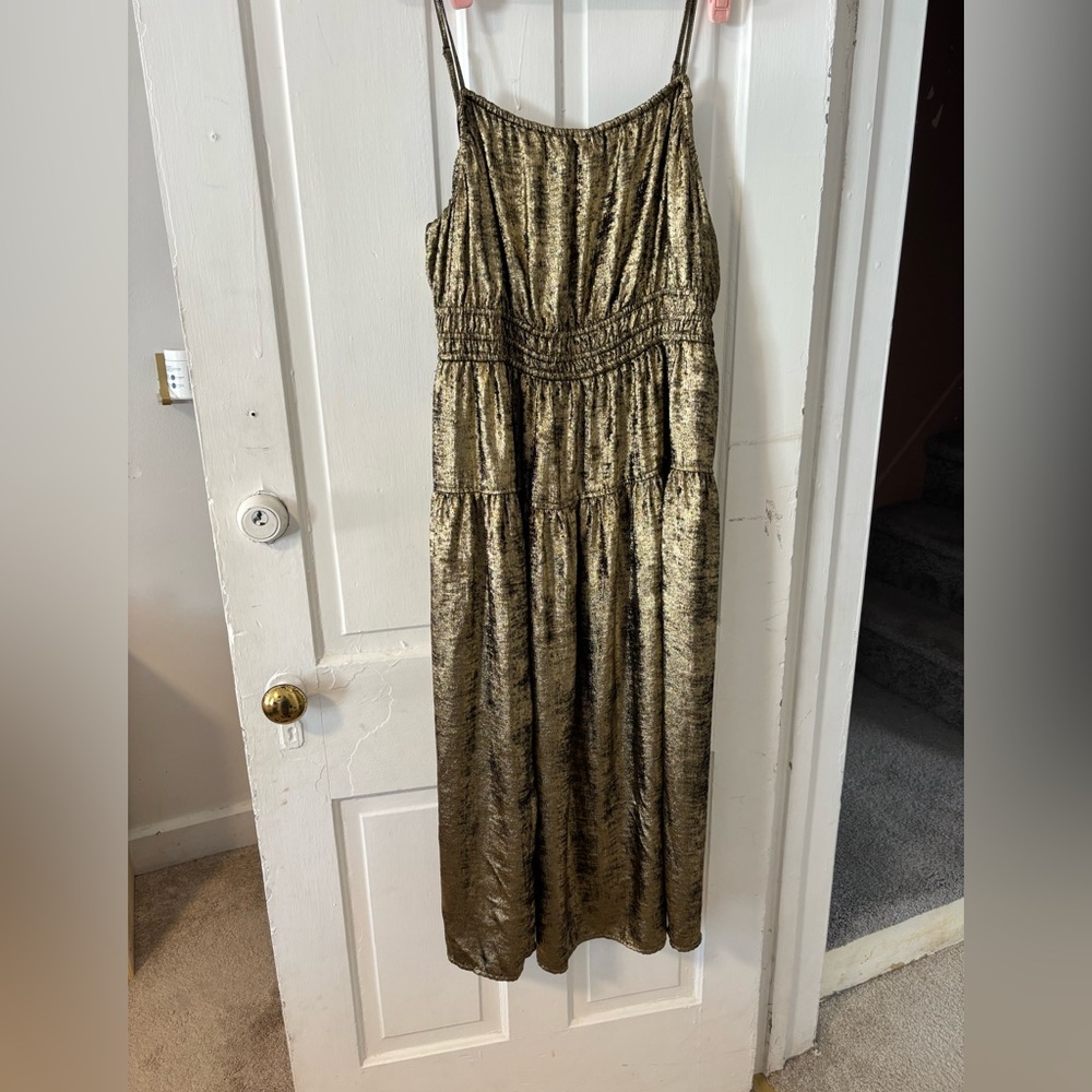Old Navy Gold Metallic Dress